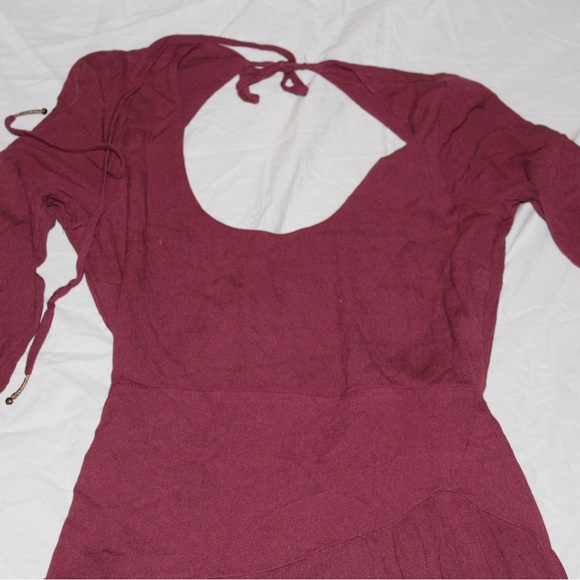 Free People Sea Me Burgundy Dress - Picture 3 of 4
